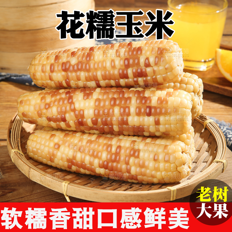 深底上的花糯玉米