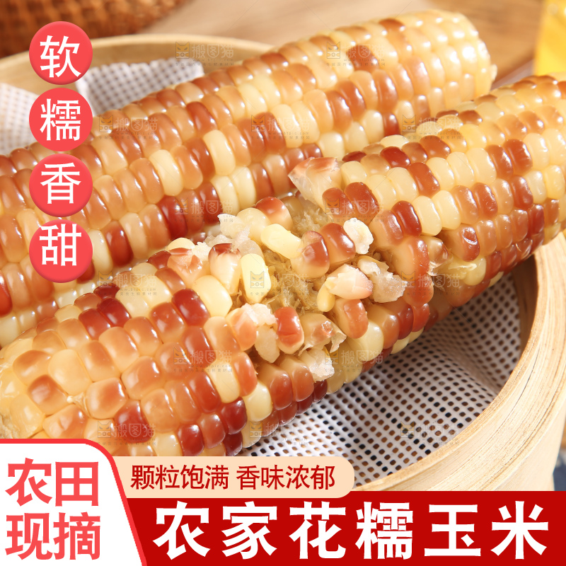 深底上的花糯玉米