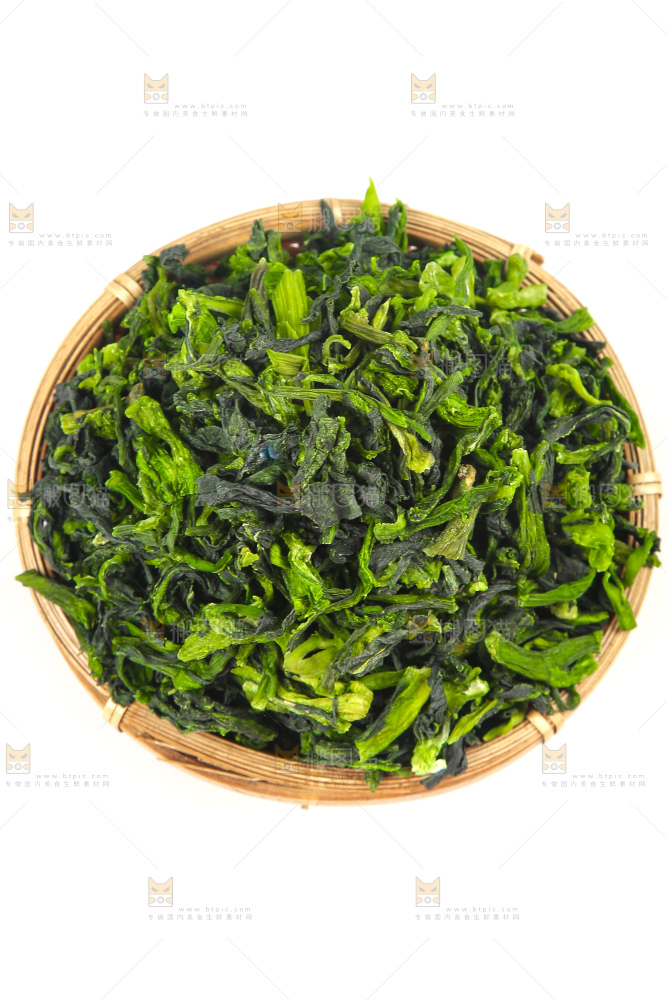 白底上的万年青菜干