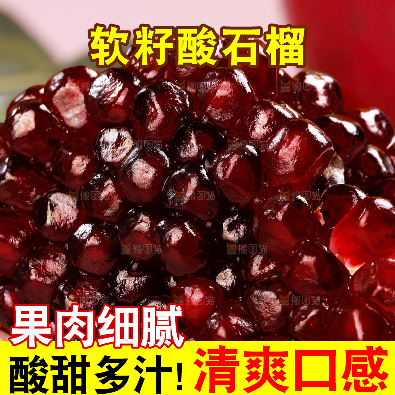 浅底上的黒籽酸石榴