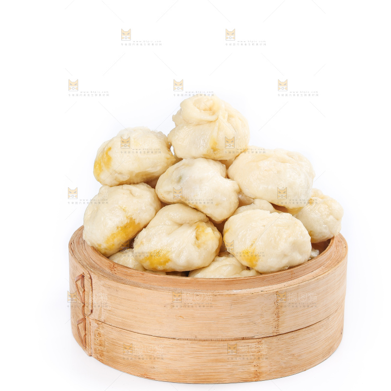 白底上的杭州小笼包