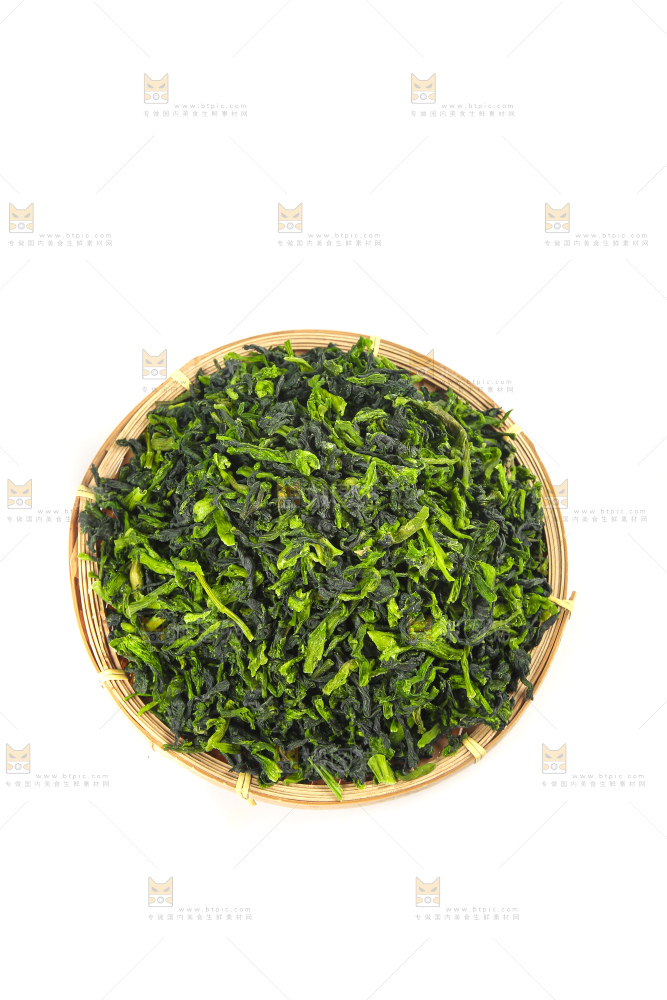 白底上的万年青菜干