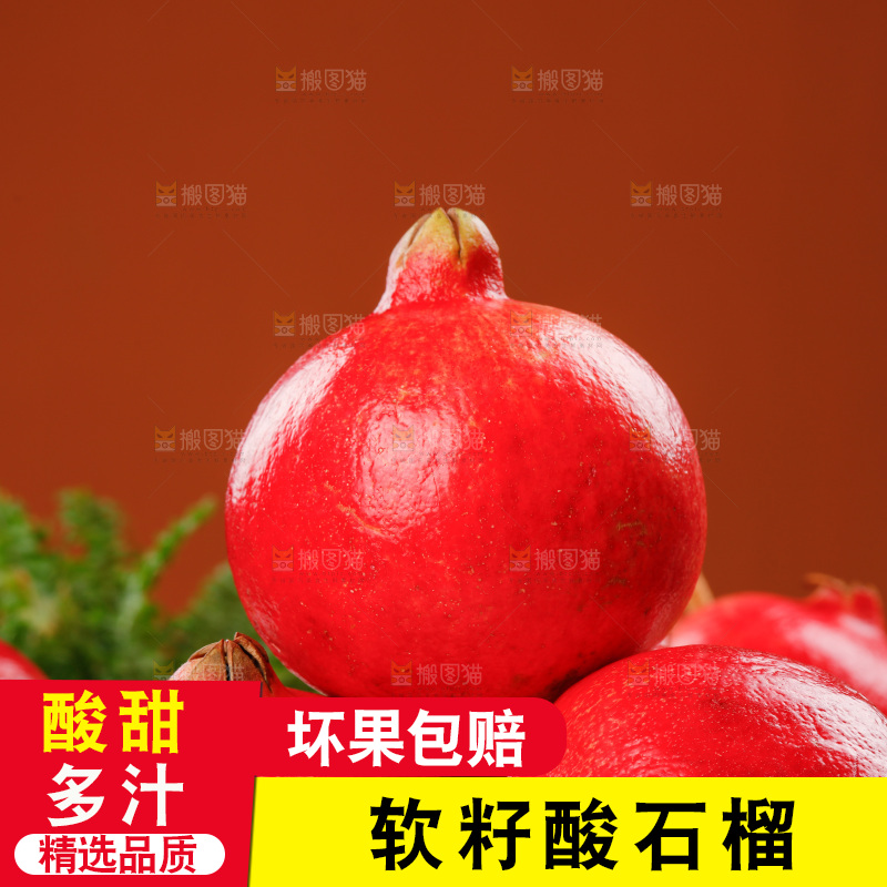 浅底上的黒籽酸石榴