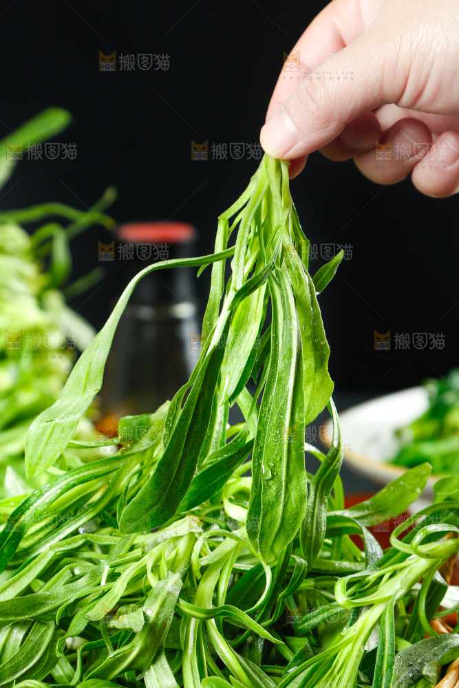 深底上的面条菜