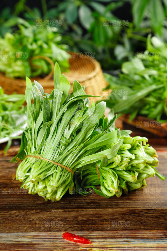 深底上的面条菜
