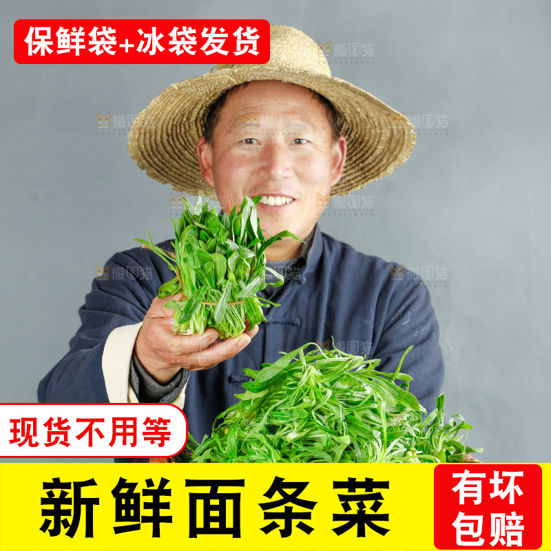手里拿着面条菜