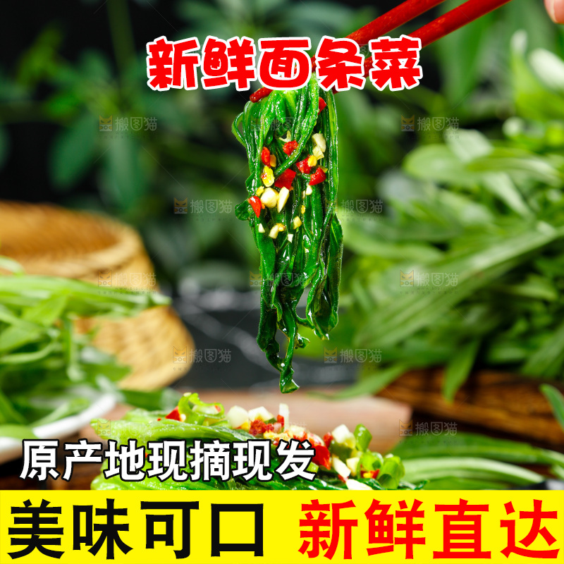 深底上的面条菜
