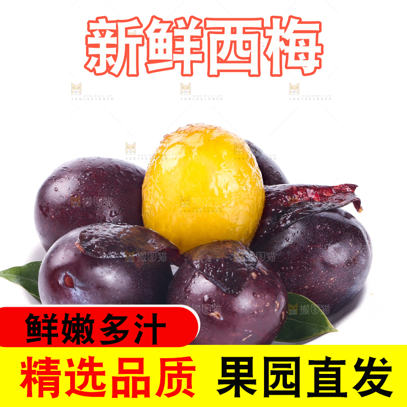白底上的澳洲西梅