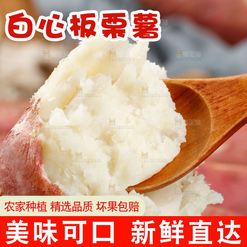 木底上的白心板栗薯