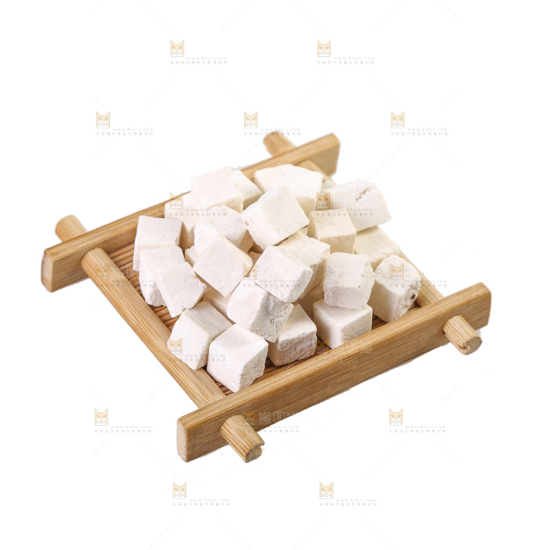 白底上的茯苓