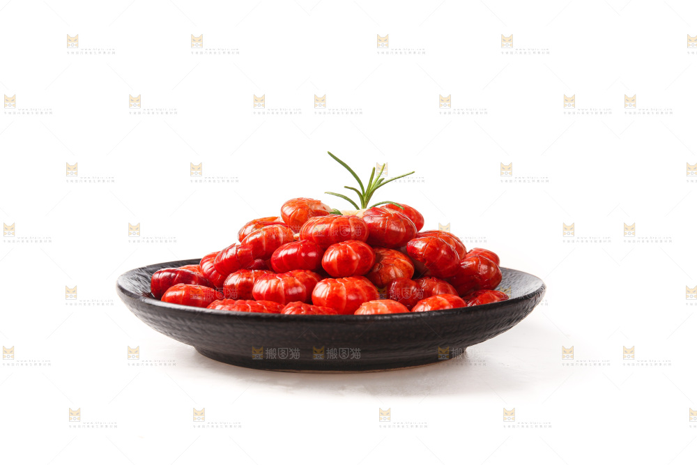 白底上的虾尾