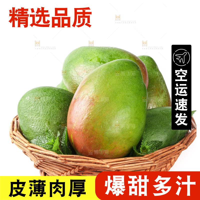 白底上的凯特芒果