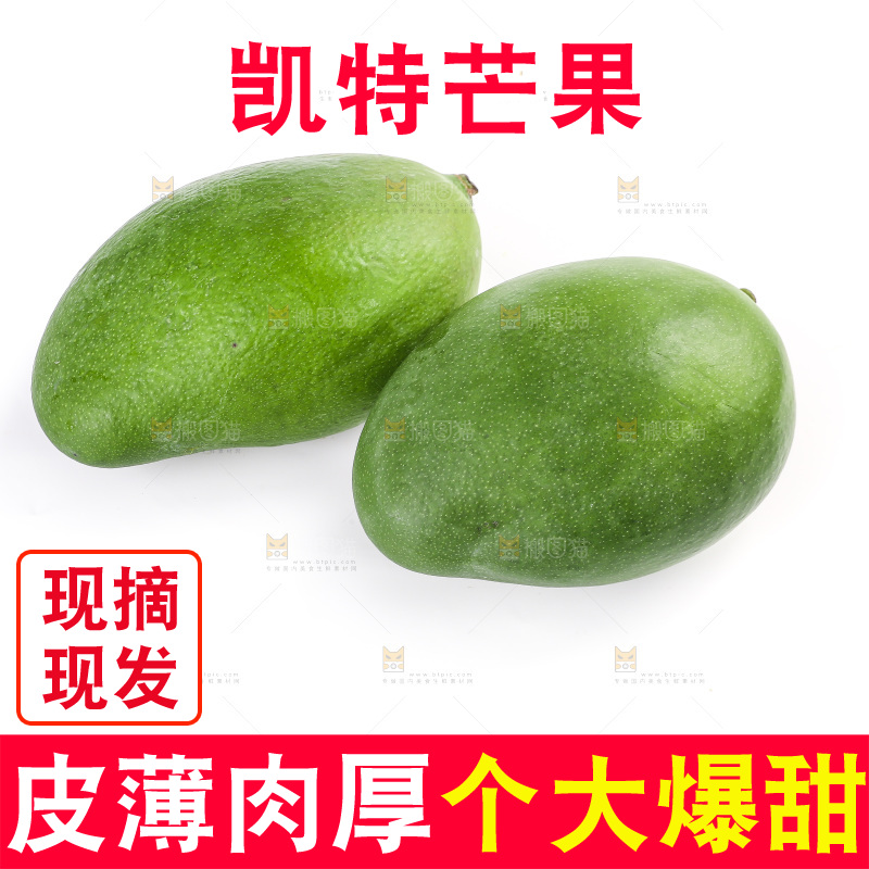 白底上的凯特芒果
