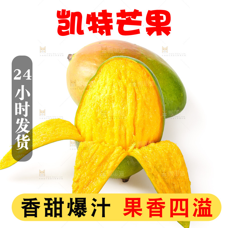 白底上的凯特芒果