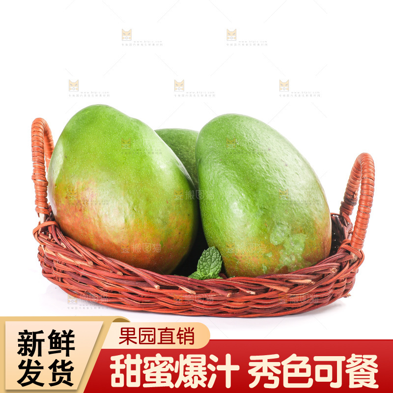 白底上的凯特芒果
