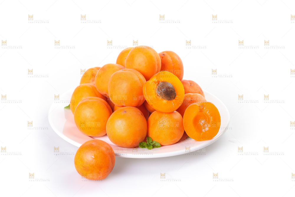 白底上的大黄杏