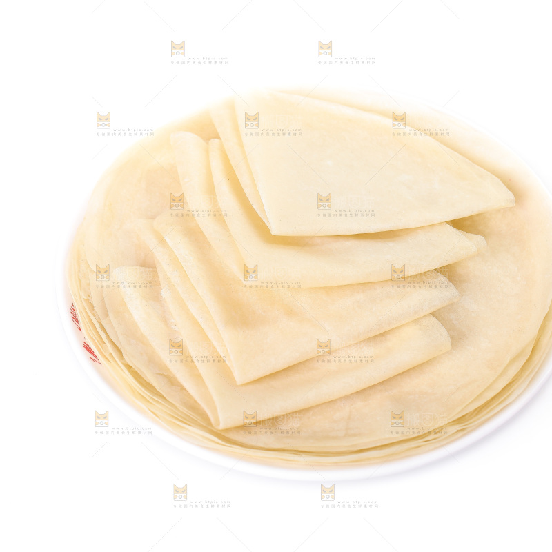 白底上的筋饼皮