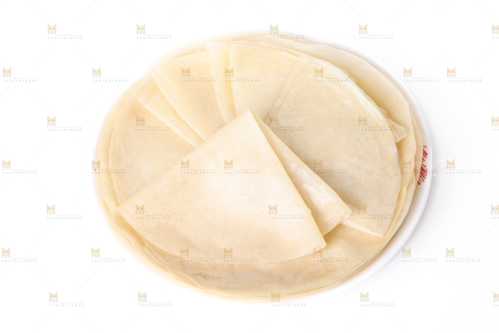 白底上的筋饼皮