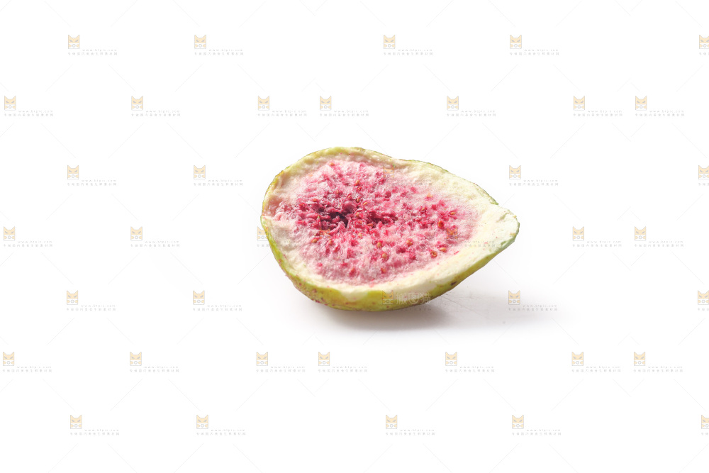 白底上的无花果冻干