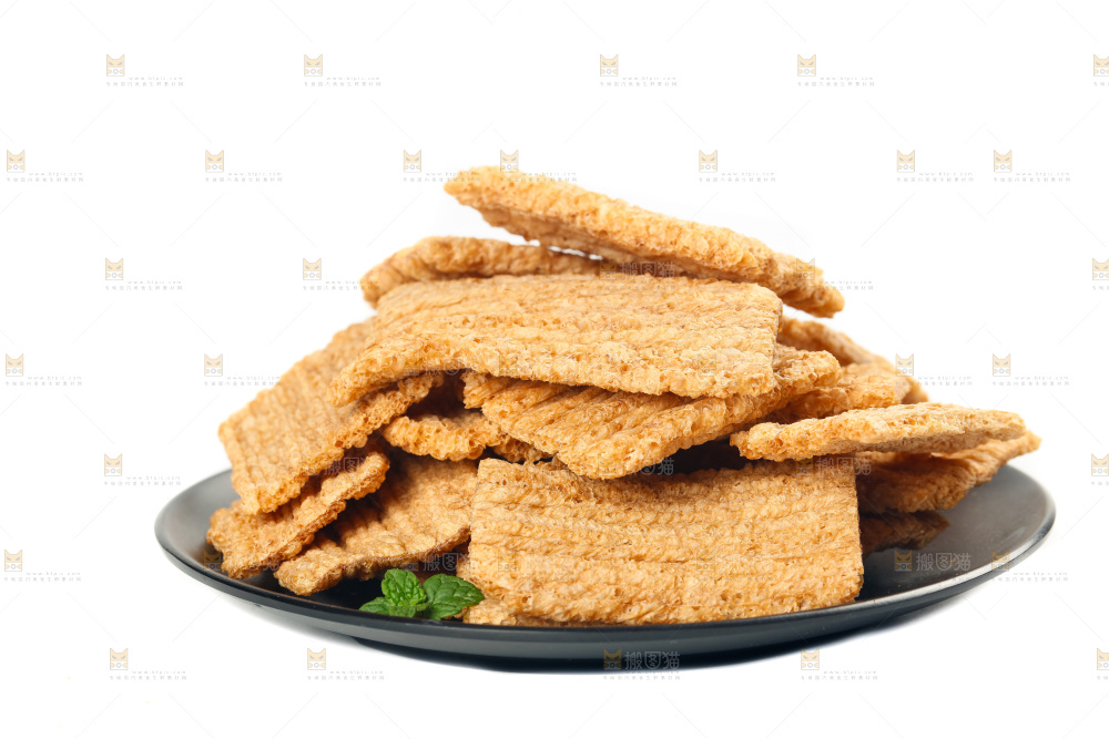 白底上的荞麦酥
