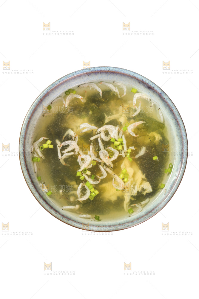 碗里的紫菜虾米汤