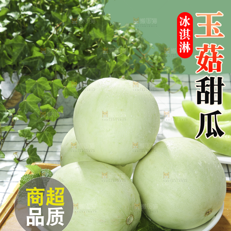 浅底上的玉菇甜瓜