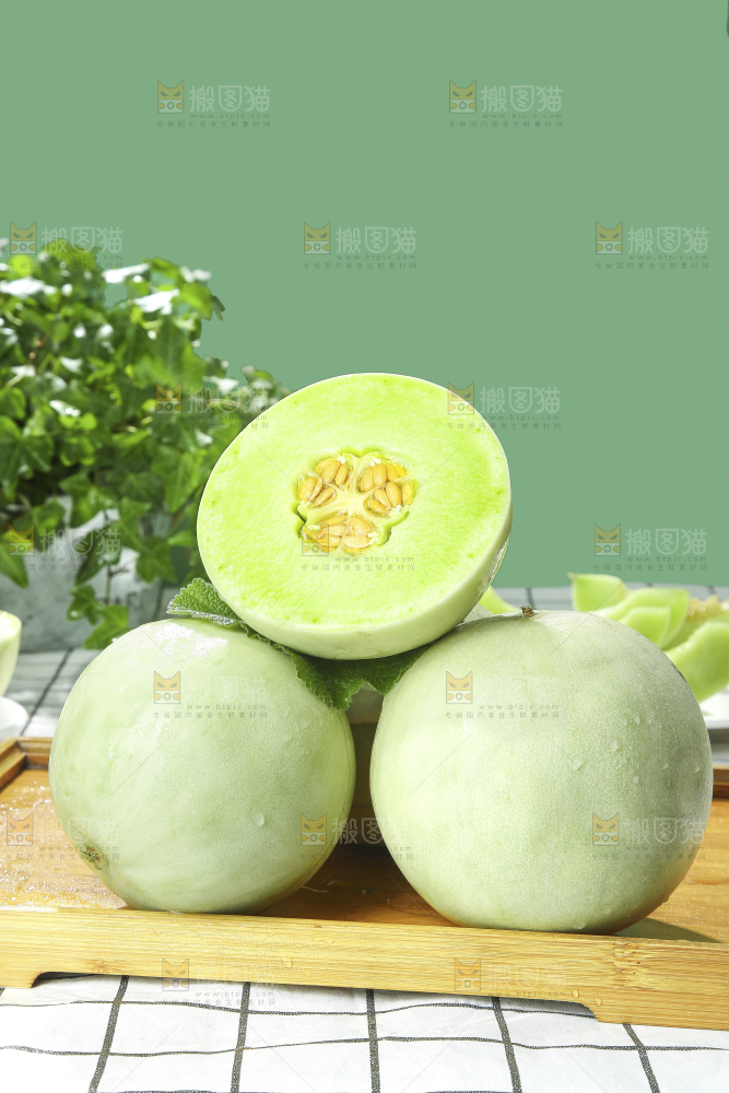 浅底上的玉菇甜瓜