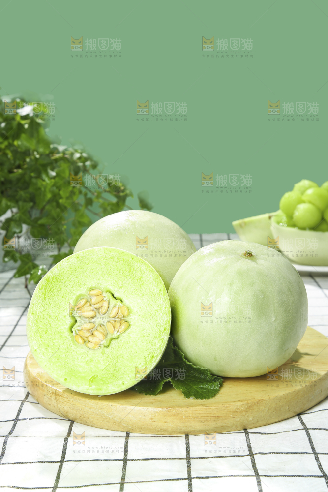 浅底上的玉菇甜瓜