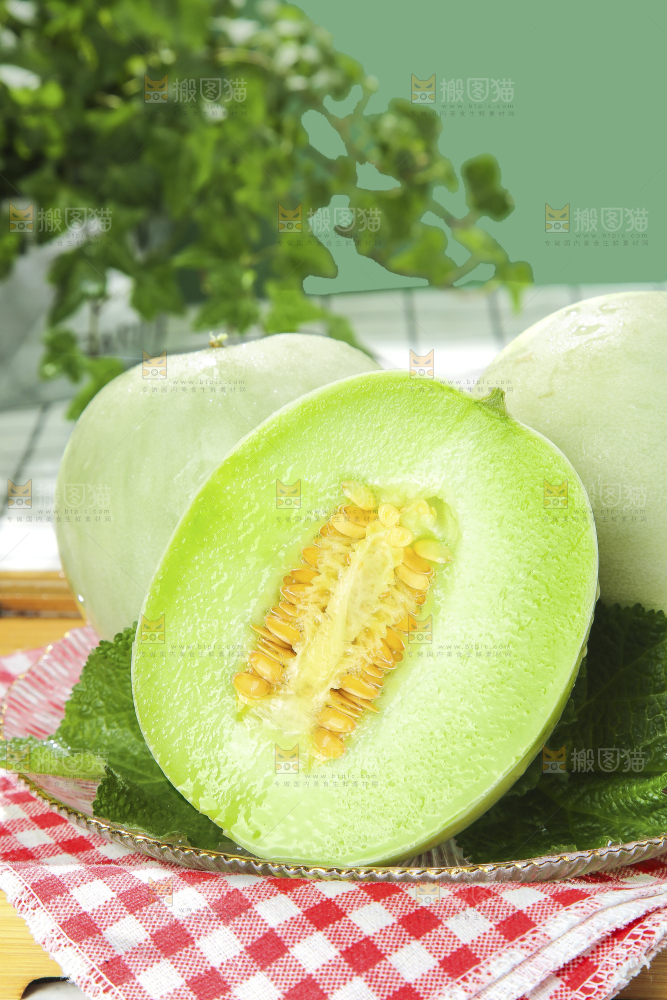 浅底上的玉菇甜瓜