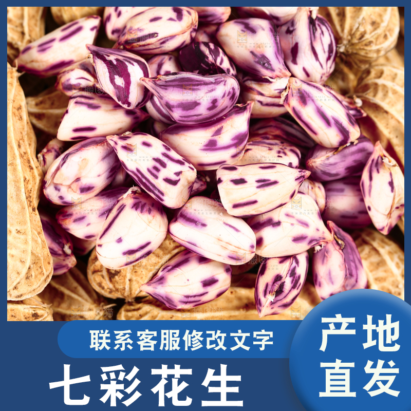 浅底上的七彩花生