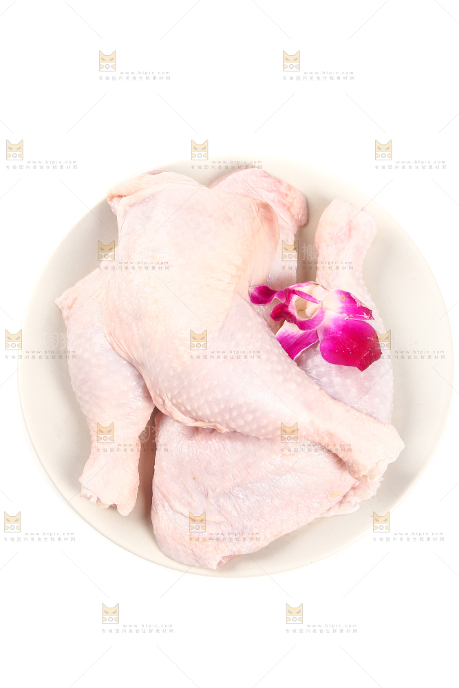 白底上的大鸡腿