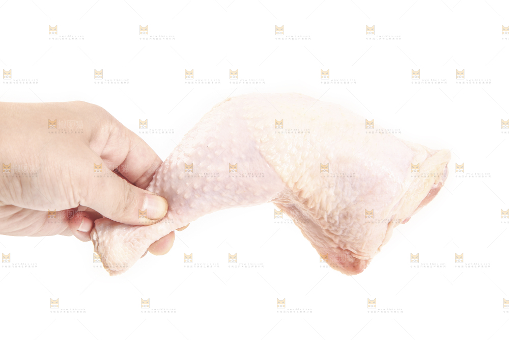 白底上的大鸡腿