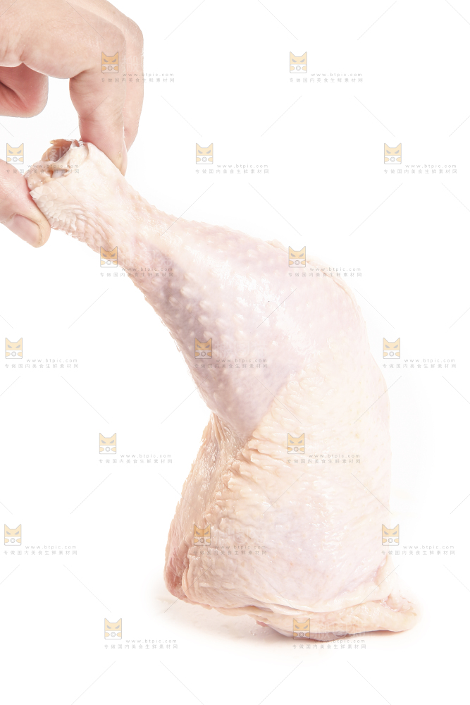 白底上的大鸡腿