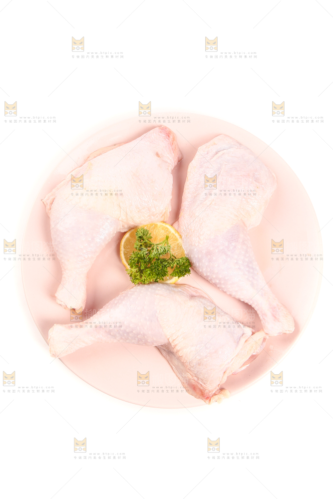 白底上的大鸡腿