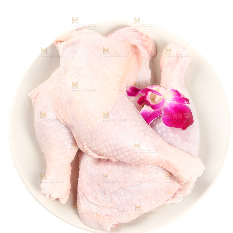 白底上的大鸡腿