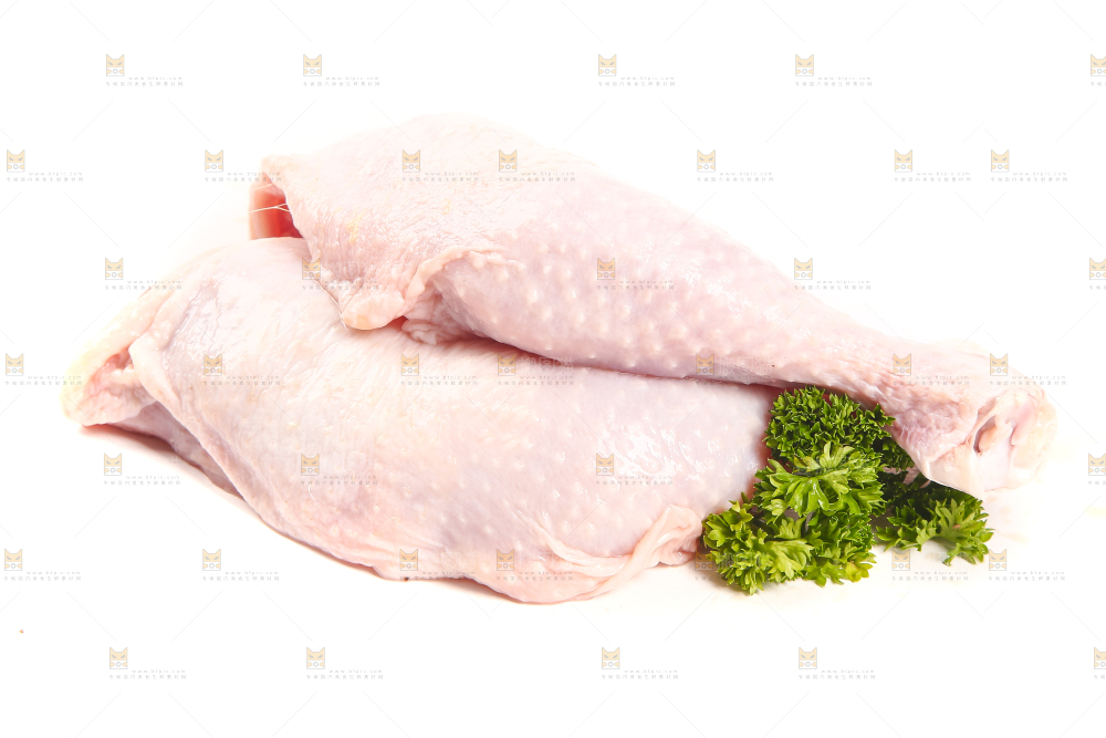 白底上的大鸡腿