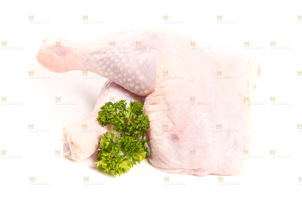 白底上的大鸡腿