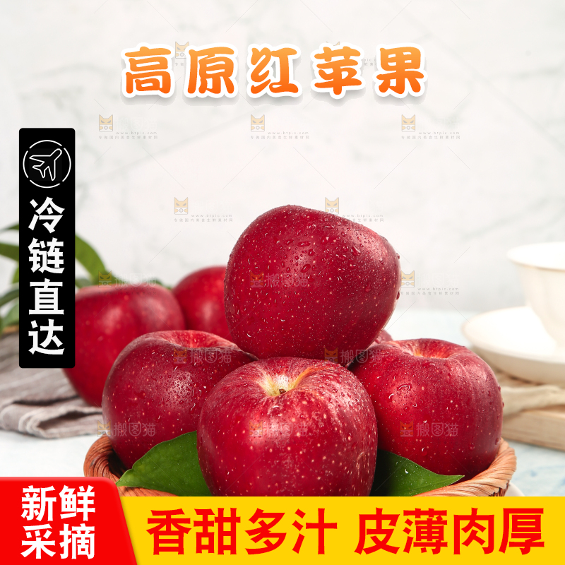 浅底上的秦冠苹果