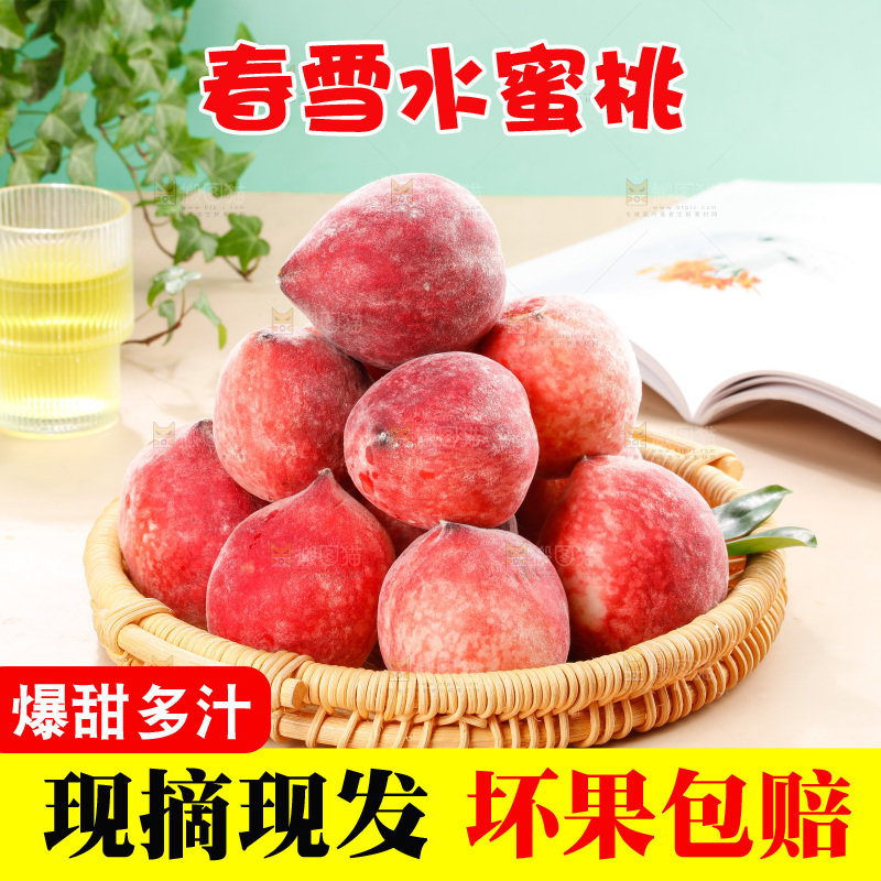 浅底上的春雪水蜜桃