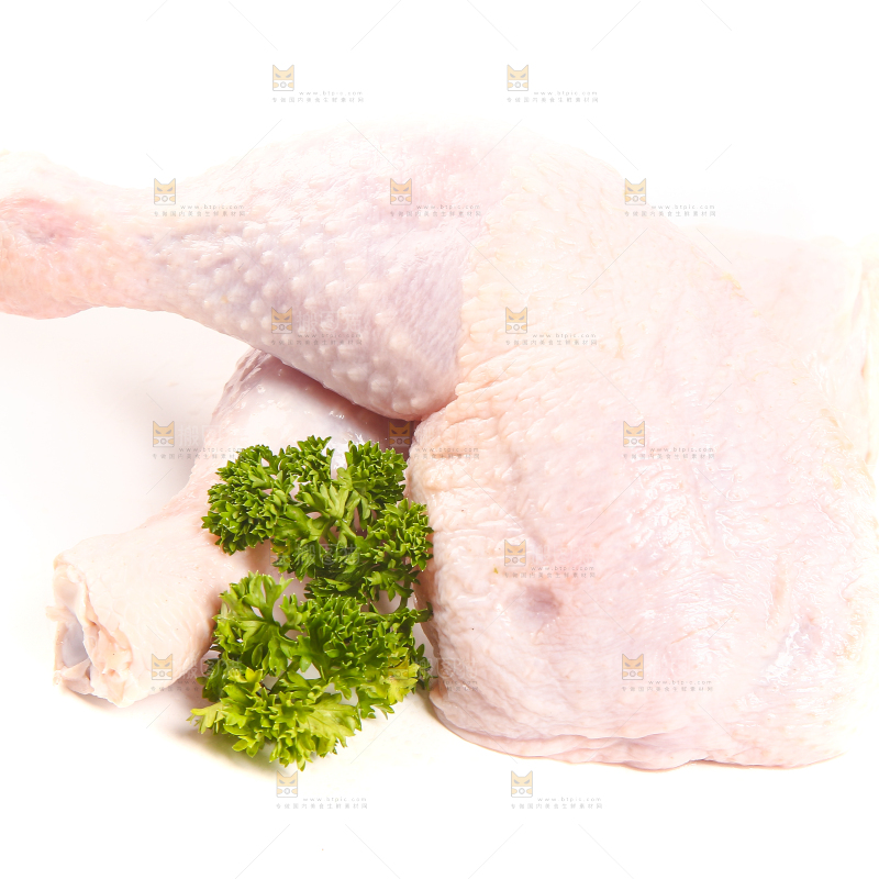 白底上的大鸡腿