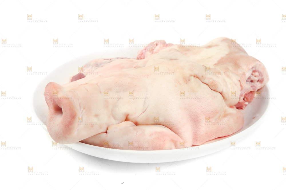 白底上的猪头肉