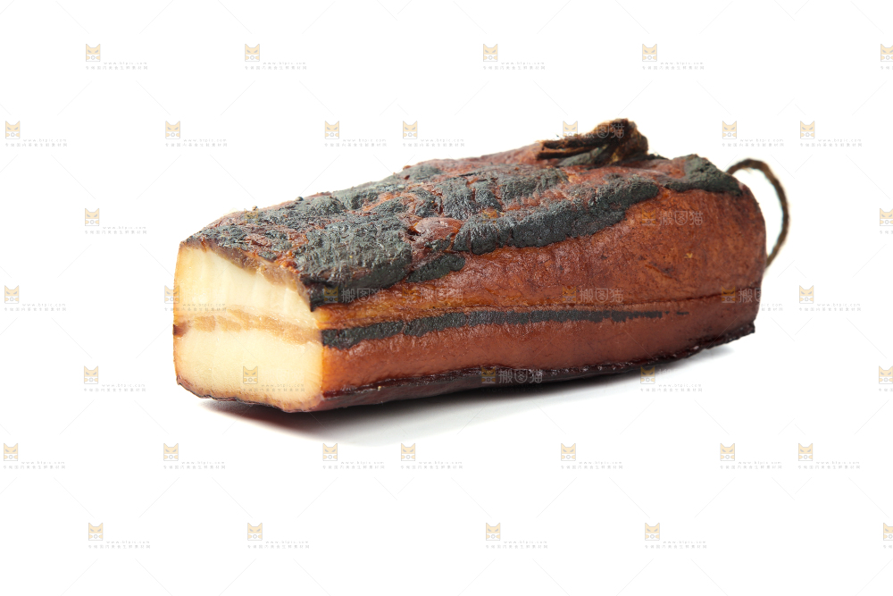 白底上的腊肉