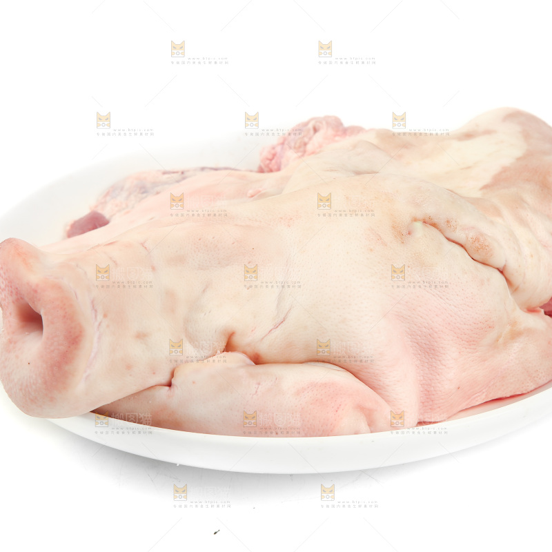 白底上的猪头肉
