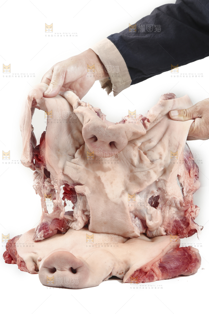 白底上的猪头肉