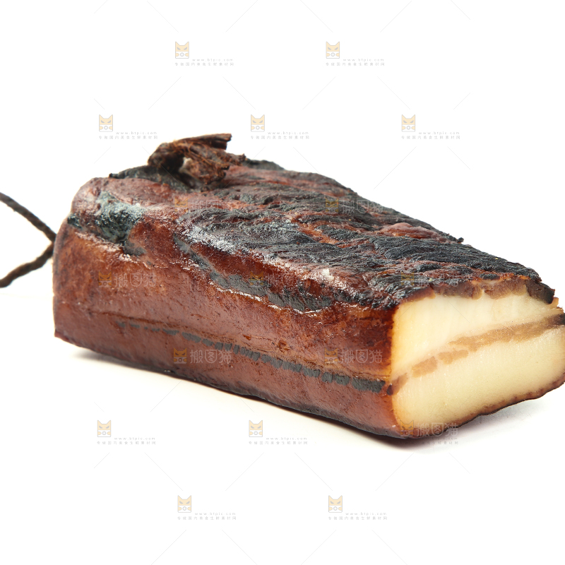 白底上的腊肉