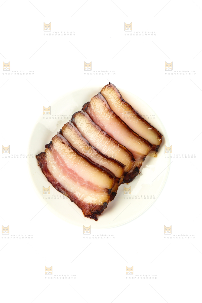 白底上的腊肉
