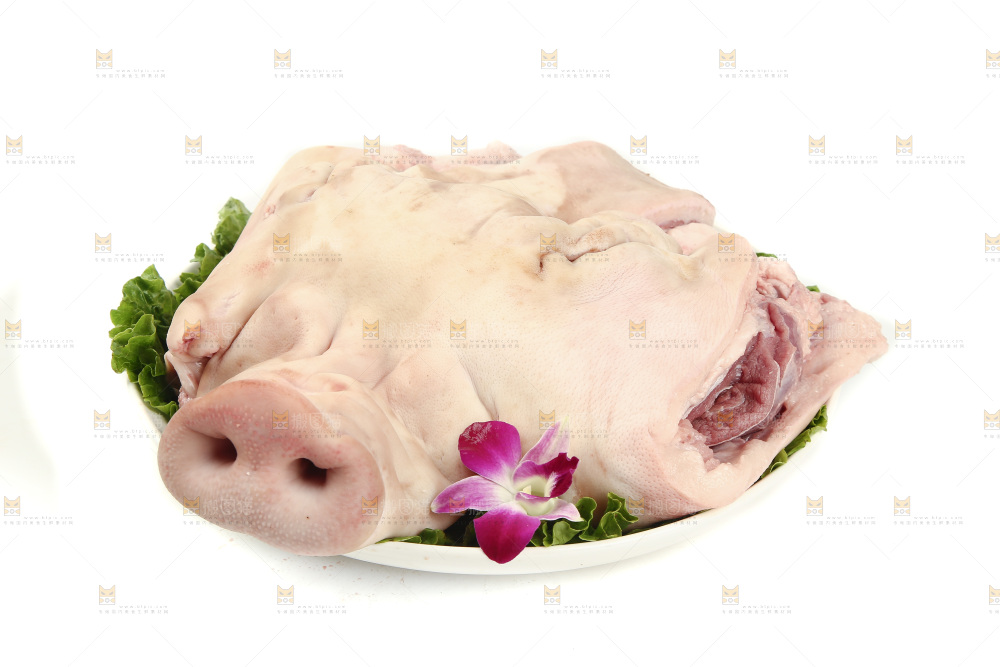 白底上的猪头肉