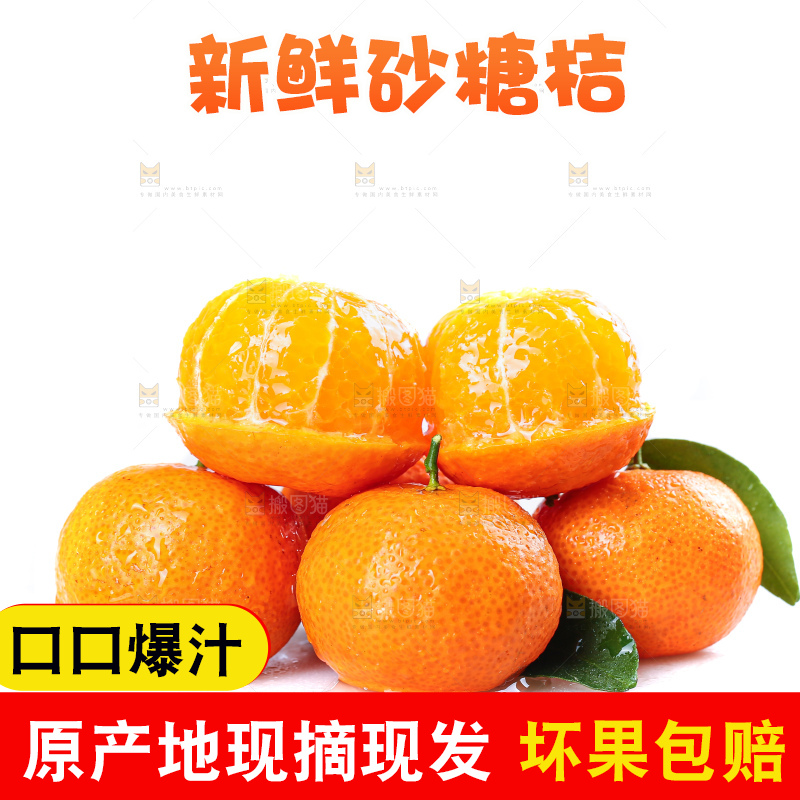 白底上的沙糖桔