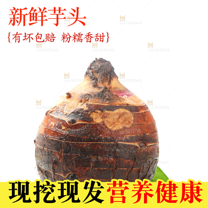 白底上的荔浦芋头