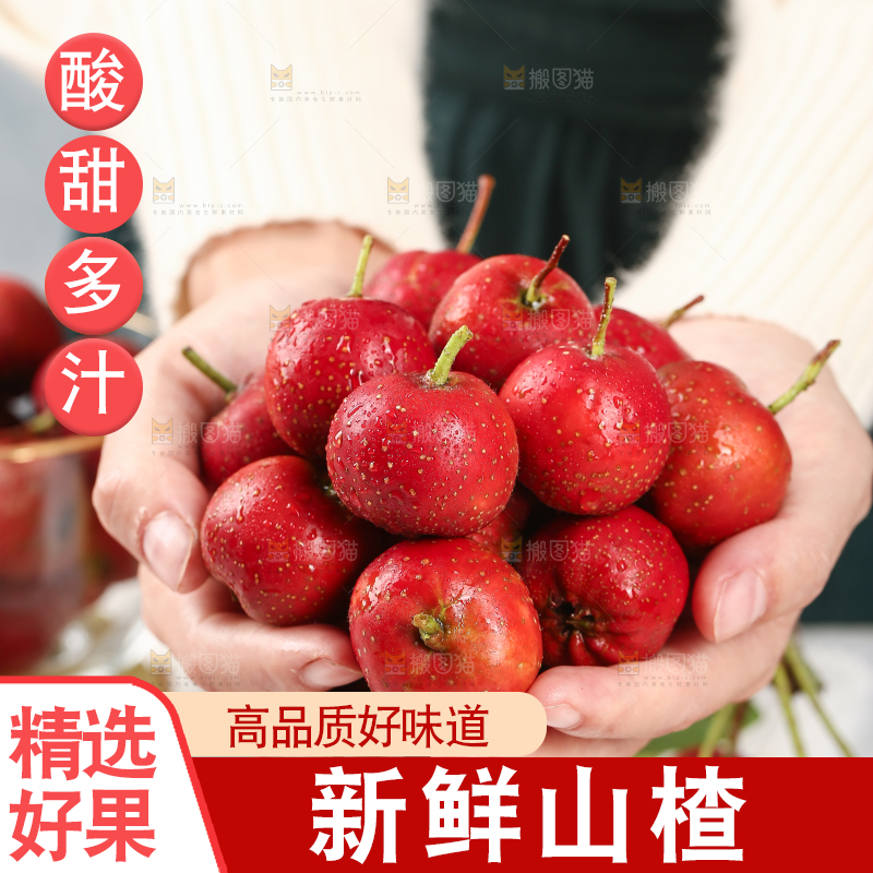 浅底上的新鲜山楂